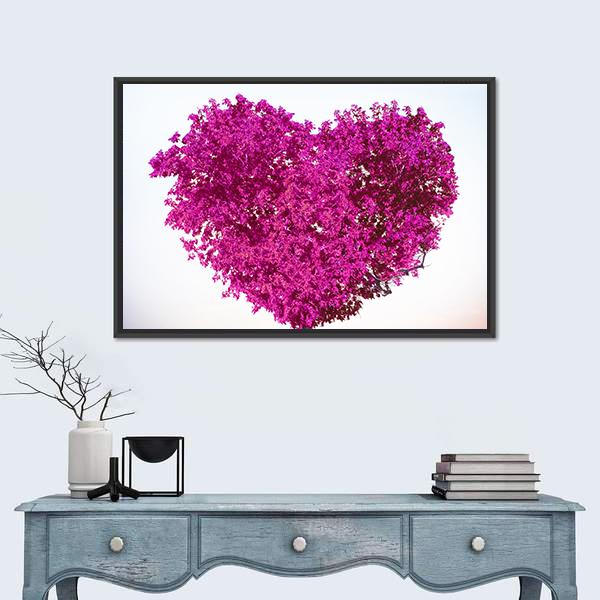 Tree Of Love Canvas Wall Art-5 Horizontal-Gallery Wrap-22" x 12"-Tiaracle