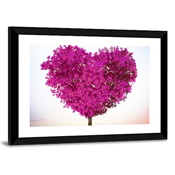 Tree Of Love Canvas Wall Art-5 Horizontal-Gallery Wrap-22" x 12"-Tiaracle