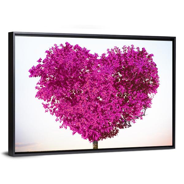 Tree Of Love Canvas Wall Art-5 Horizontal-Gallery Wrap-22" x 12"-Tiaracle