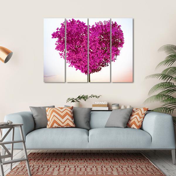 Tree Of Love Canvas Wall Art-4 Horizontal-Gallery Wrap-34" x 24"-Tiaracle