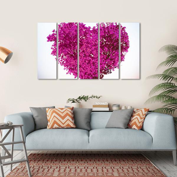 Tree Of Love Canvas Wall Art-5 Horizontal-Gallery Wrap-22" x 12"-Tiaracle