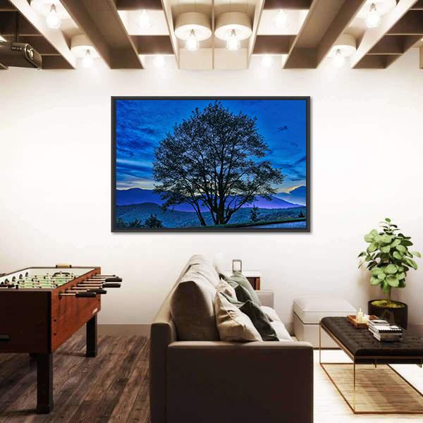 Tree On The Blue Ridge Parkway Canvas Wall Art-3 Horizontal-Gallery Wrap-25" x 16"-Tiaracle