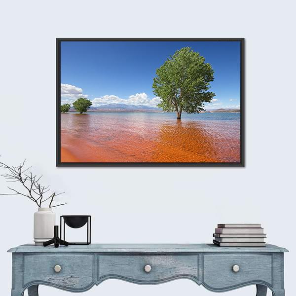 Trees In The Water Sand Hollow State Park Canvas Wall Art-5 Horizontal-Gallery Wrap-22" x 12"-Tiaracle