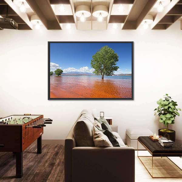 Trees In The Water Sand Hollow State Park Canvas Wall Art-5 Horizontal-Gallery Wrap-22" x 12"-Tiaracle