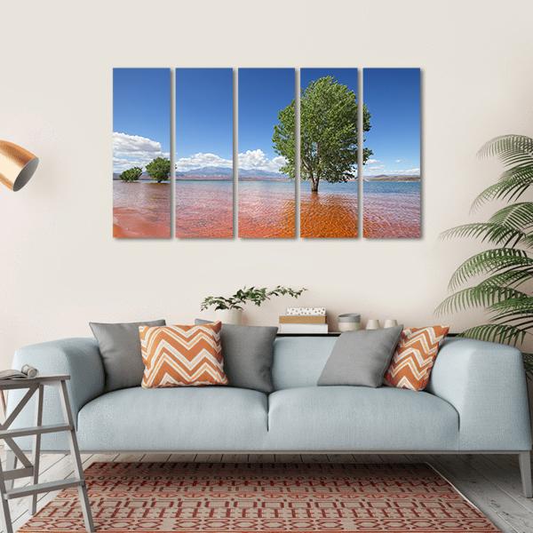 Trees In The Water Sand Hollow State Park Canvas Wall Art-5 Horizontal-Gallery Wrap-22" x 12"-Tiaracle