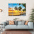 Trees With Sea Canvas Wall Art-4 Horizontal-Gallery Wrap-34" x 24"-Tiaracle