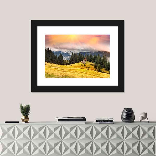 Trekking In The Fall Canvas Wall Art-3 Horizontal-Gallery Wrap-25" x 16"-Tiaracle