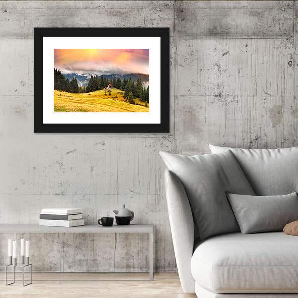 Trekking In The Fall Canvas Wall Art-3 Horizontal-Gallery Wrap-25" x 16"-Tiaracle