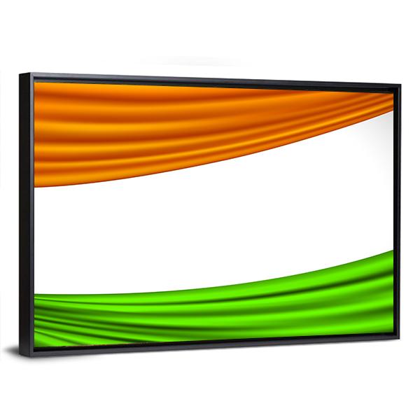 Tricolor Indian Flag Canvas Wall Art-5 Horizontal-Gallery Wrap-22" x 12"-Tiaracle