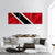 Waving Trinidad & Tobago Flag Panoramic Canvas Wall Art-3 Piece-25" x 08"-Tiaracle