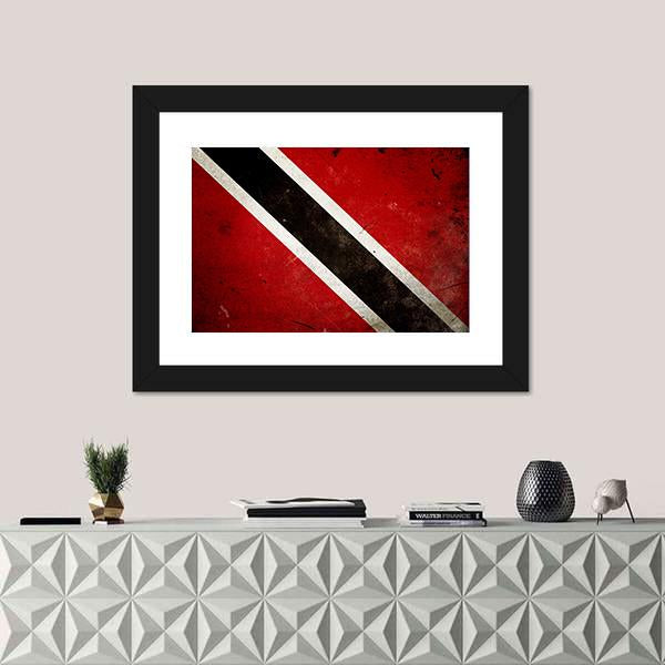 Trinidad & Tobago Flag Canvas Wall Art-5 Horizontal-Gallery Wrap-22" x 12"-Tiaracle