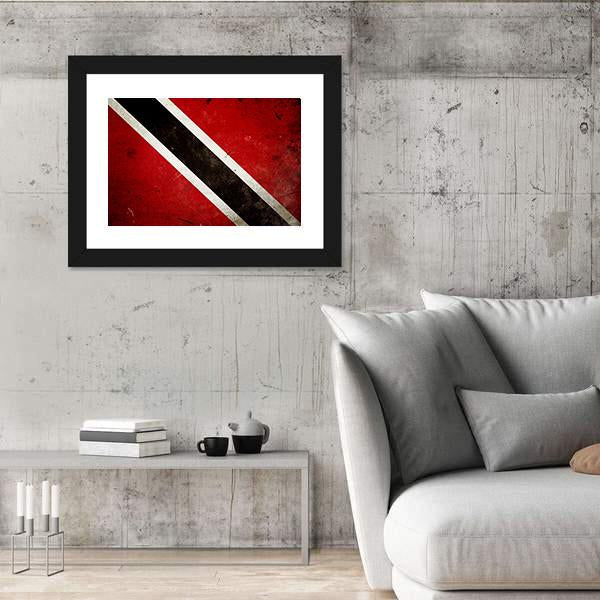 Trinidad & Tobago Flag Canvas Wall Art-5 Horizontal-Gallery Wrap-22" x 12"-Tiaracle