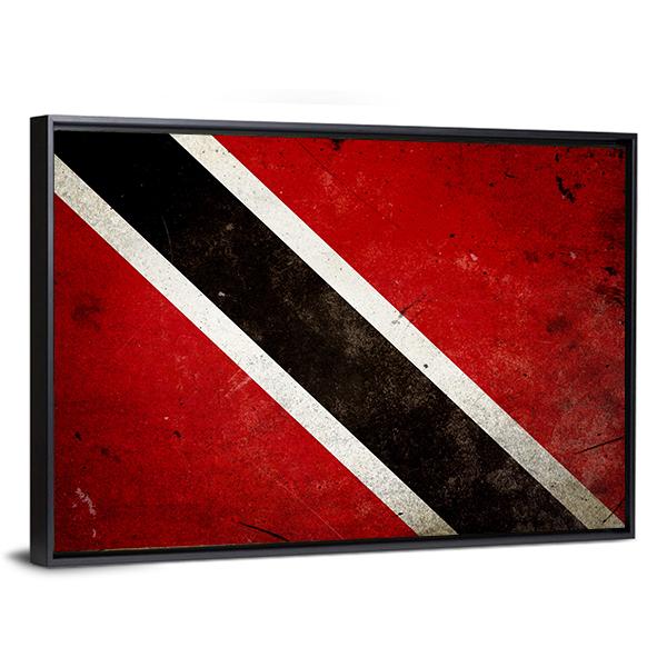 Trinidad & Tobago Flag Canvas Wall Art-5 Horizontal-Gallery Wrap-22" x 12"-Tiaracle