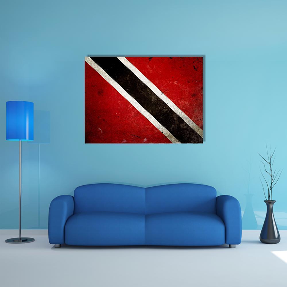 Trinidad & Tobago Flag Canvas Wall Art-5 Horizontal-Gallery Wrap-22" x 12"-Tiaracle