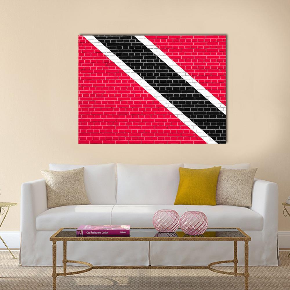 Trinidadian And Tobagonian National Official Flag Canvas Wall Art-4 Square-Gallery Wrap-17" x 17"-Tiaracle