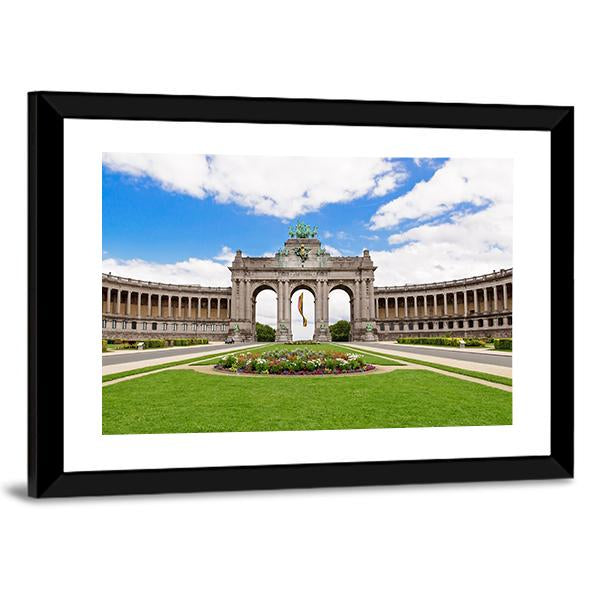 Triumphal Arch in Brussels Panoramic Canvas Wall Art-1 Piece-36" x 12"-Tiaracle