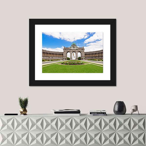 Triumphal Arch in Brussels Panoramic Canvas Wall Art-1 Piece-36" x 12"-Tiaracle