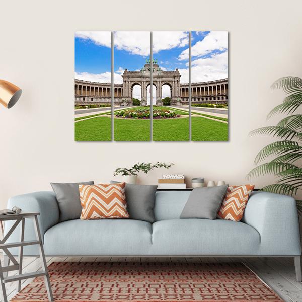 Triumphal Arch in Brussels Canvas Wall Art-4 Horizontal-Gallery Wrap-34" x 24"-Tiaracle