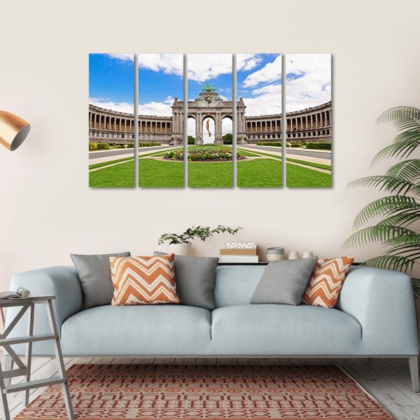 Triumphal Arch in Brussels Canvas Wall Art-5 Horizontal-Gallery Wrap-22" x 12"-Tiaracle