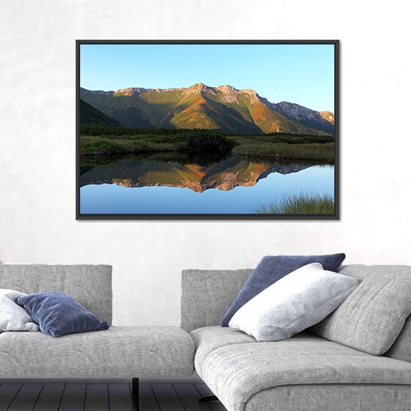 Trojrohe Lake Canvas Wall Art-1 Piece-Floating Frame-24" x 16"-Tiaracle