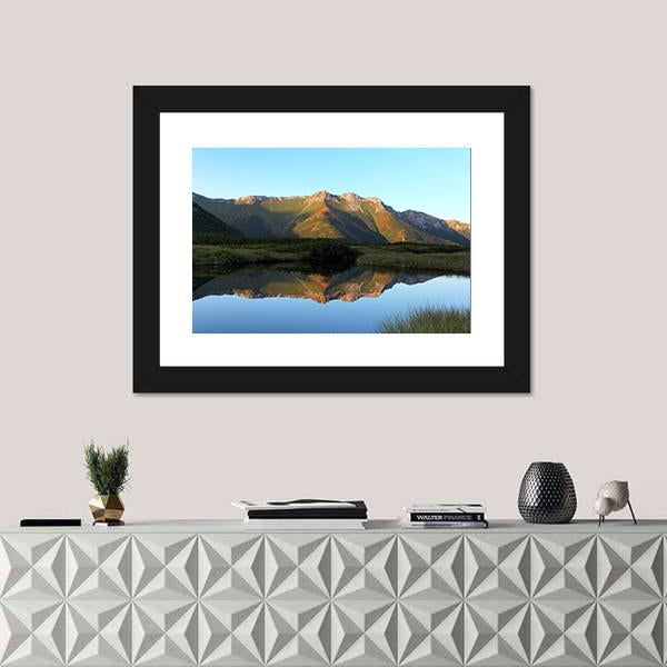 Trojrohe Lake Canvas Wall Art-3 Horizontal-Gallery Wrap-25" x 16"-Tiaracle
