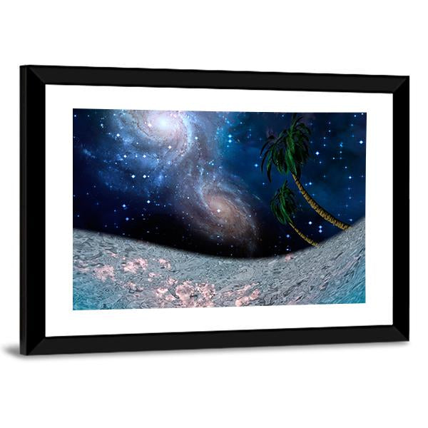 Tropic Night Underwater Scene Canvas Wall Art-5 Horizontal-Gallery Wrap-22" x 12"-Tiaracle