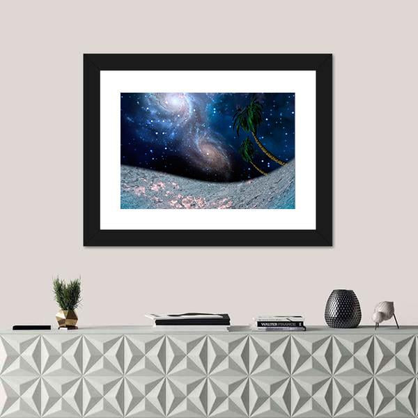 Tropic Night Underwater Scene Canvas Wall Art-5 Horizontal-Gallery Wrap-22" x 12"-Tiaracle
