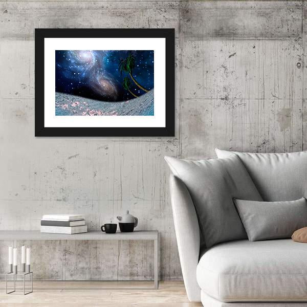 Tropic Night Underwater Scene Canvas Wall Art-5 Horizontal-Gallery Wrap-22" x 12"-Tiaracle