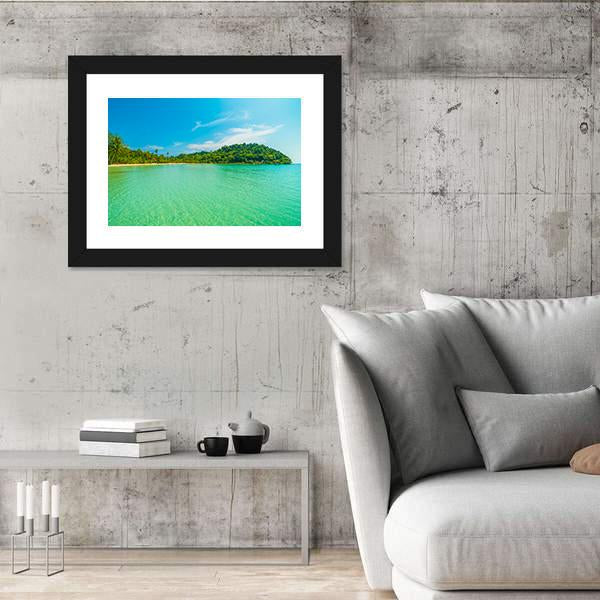 Tropical Beach And Sea Canvas Wall Art-3 Horizontal-Gallery Wrap-25" x 16"-Tiaracle