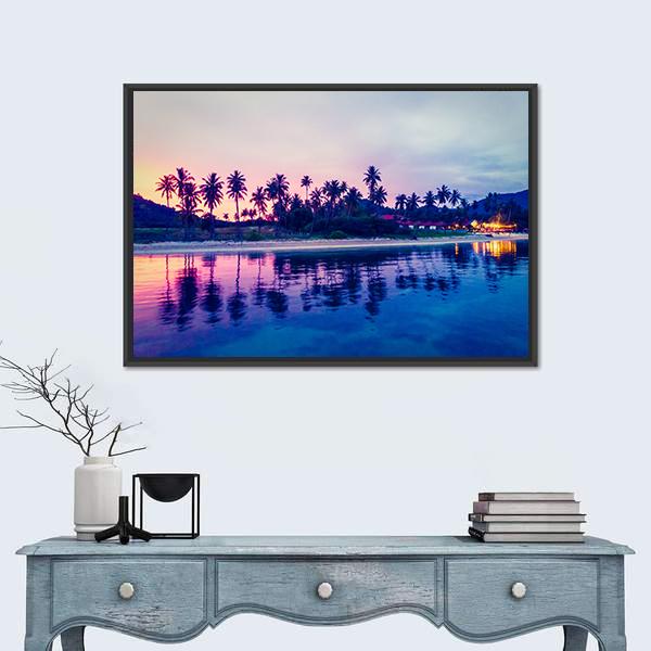 Tropical Beach And Sea In Thailand Canvas Wall Art-3 Horizontal-Gallery Wrap-25" x 16"-Tiaracle