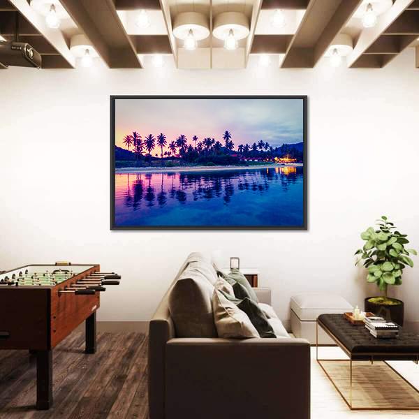 Tropical Beach And Sea In Thailand Canvas Wall Art-3 Horizontal-Gallery Wrap-25" x 16"-Tiaracle