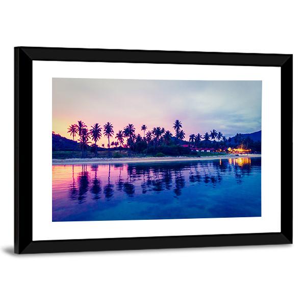 Tropical Beach And Sea In Thailand Canvas Wall Art-3 Horizontal-Gallery Wrap-25" x 16"-Tiaracle