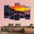 Tropical Beach At Sunset Canvas Wall Art-5 Pop-Gallery Wrap-47" x 32"-Tiaracle