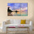 Tropical Beach Cote d'Or At Sunset Canvas Wall Art-3 Horizontal-Gallery Wrap-37" x 24"-Tiaracle
