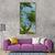 Tropical Beach With Palm Tree Vertical Canvas Wall Art-1 Vertical-Gallery Wrap-12" x 24"-Tiaracle