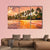 Tropical Beach With Palm Trees At Sunset Canvas Wall Art-4 Pop-Gallery Wrap-50" x 32"-Tiaracle