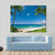 Tropical Beach With Palm Trees Canvas Wall Art-1 Piece-Gallery Wrap-48" x 32"-Tiaracle