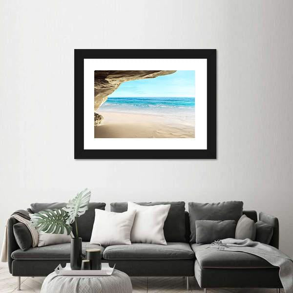 Tropical Cave Canvas Wall Art-1 Piece-Framed Print-20" x 16"-Tiaracle