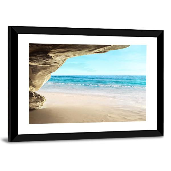 Tropical Cave Canvas Wall Art-3 Horizontal-Gallery Wrap-25" x 16"-Tiaracle