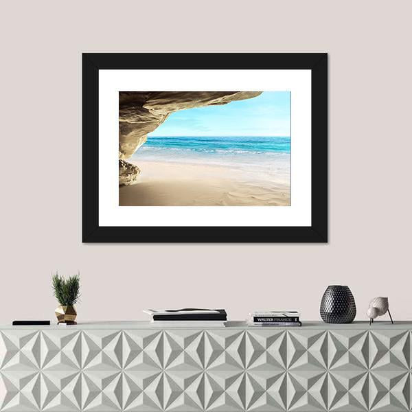Tropical Cave Canvas Wall Art-3 Horizontal-Gallery Wrap-25" x 16"-Tiaracle