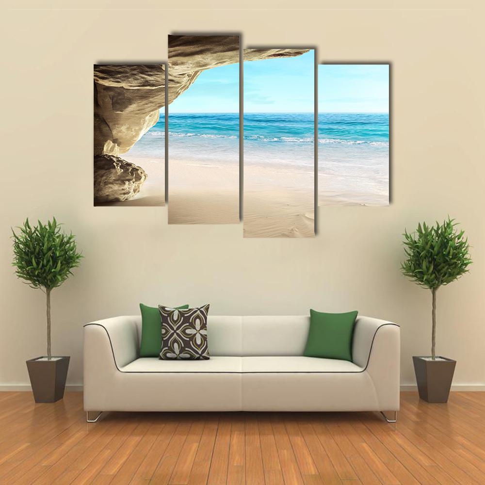 Tropical Cave Canvas Wall Art-4 Pop-Gallery Wrap-50" x 32"-Tiaracle