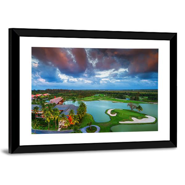 Tropical Golf Course In Dominican Republic Panoramic Canvas Wall Art-1 Piece-36&quot; x 12&quot;-Tiaracle