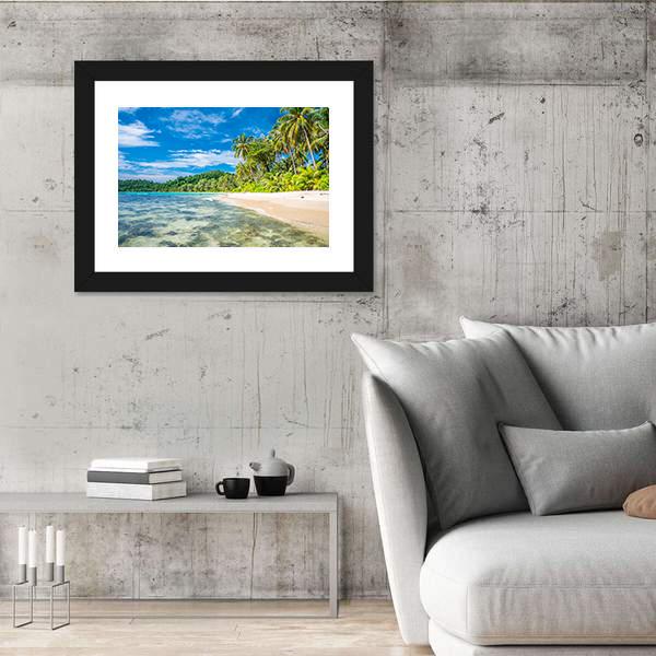 Tropical Island Beach In Koh Kood Canvas Wall Art-3 Horizontal-Gallery Wrap-25" x 16"-Tiaracle