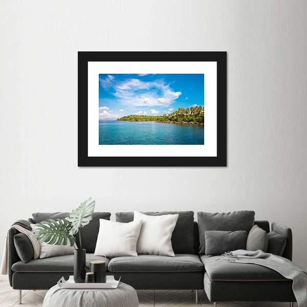 Tropical Island Beach Koh Kood Canvas Wall Art-1 Piece-Framed Print-20" x 16"-Tiaracle