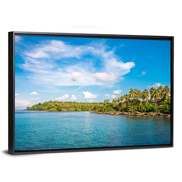 Tropical Island Beach Koh Kood Canvas Wall Art-3 Horizontal-Gallery Wrap-25" x 16"-Tiaracle