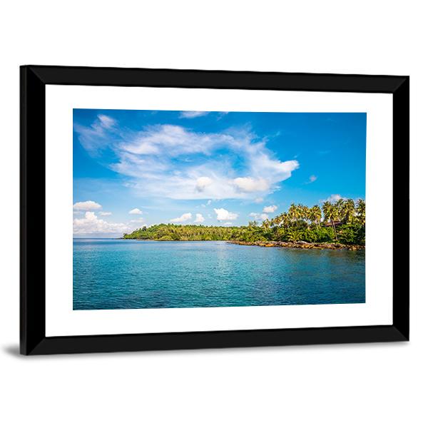 Tropical Island Beach Koh Kood Canvas Wall Art-3 Horizontal-Gallery Wrap-25" x 16"-Tiaracle