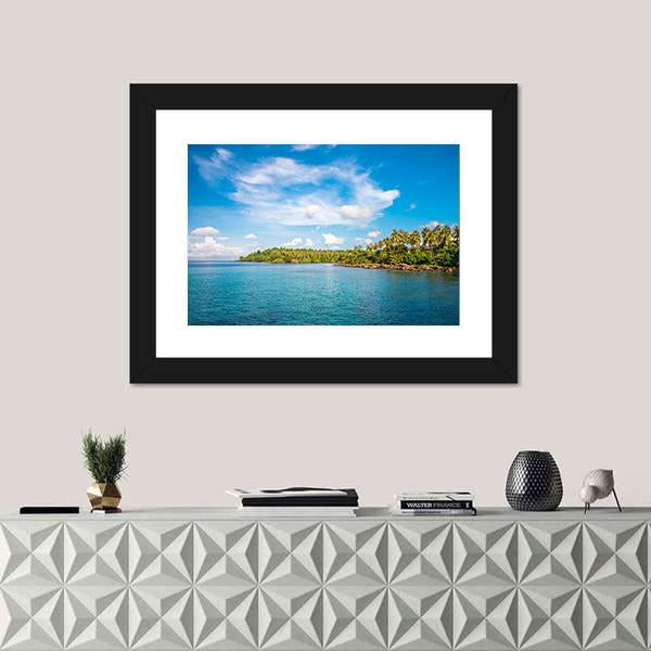 Tropical Island Beach Koh Kood Canvas Wall Art-3 Horizontal-Gallery Wrap-25" x 16"-Tiaracle