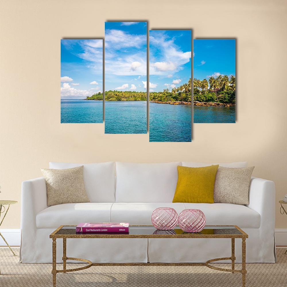 Tropical Island Beach Koh Kood Canvas Wall Art-5 Pop-Gallery Wrap-47" x 32"-Tiaracle