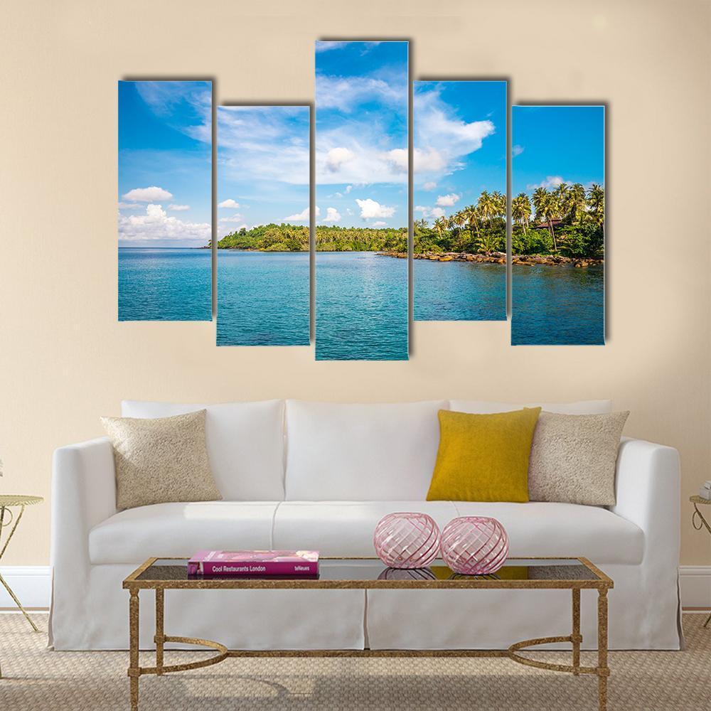 Tropical Island Beach Koh Kood Canvas Wall Art-5 Pop-Gallery Wrap-47" x 32"-Tiaracle