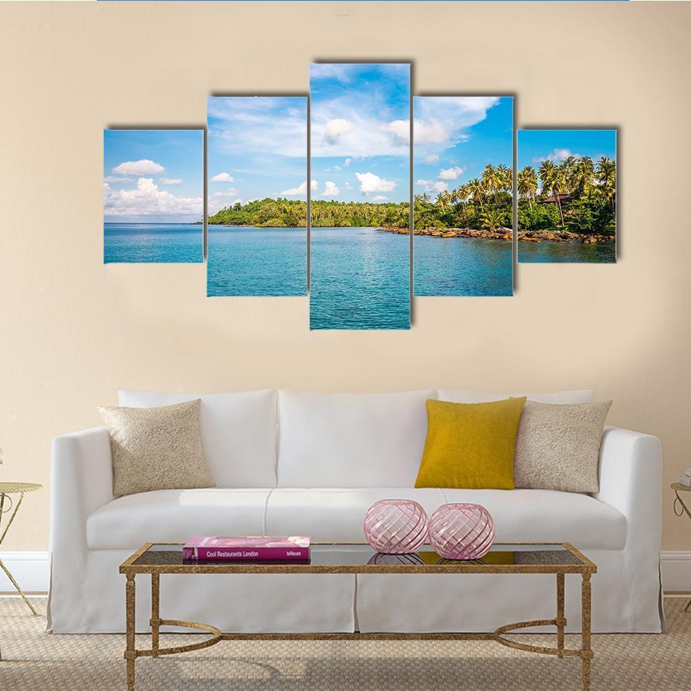 Tropical Island Beach Koh Kood Canvas Wall Art-5 Star-Gallery Wrap-62" x 32"-Tiaracle